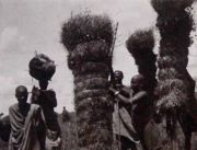 Massai-Frauen mit Grasbündeln 1911